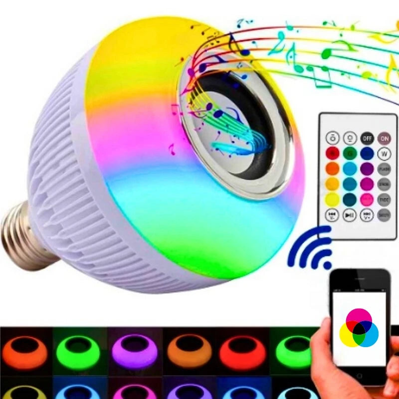 Lâmpada LED Musical Bluetooth + Controle